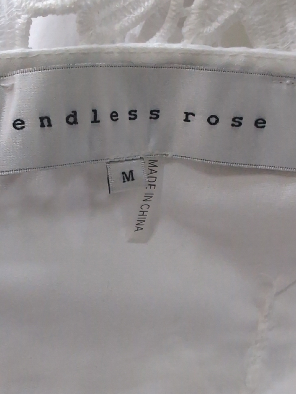 Endless Rose Allover Lace Midi Dress In White...Size Medium - Picture 8 of 8